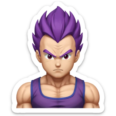 Vegeta ultra ego with purple hair sticker