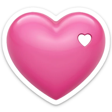A heart that expresses a deep love for someone. With a pink style. And a 3d look sticker