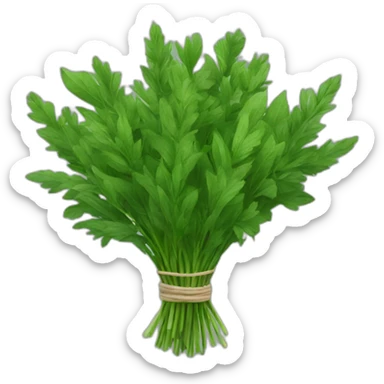 bouquet of green herbs sticker