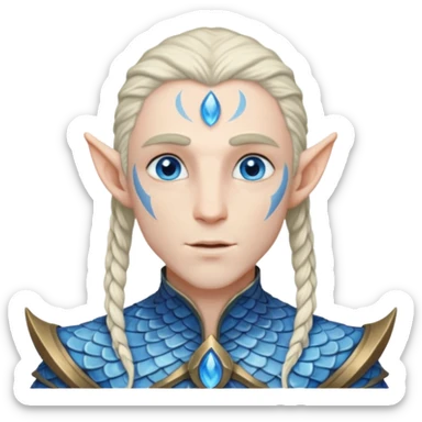 ESO male water elf with scales sticker