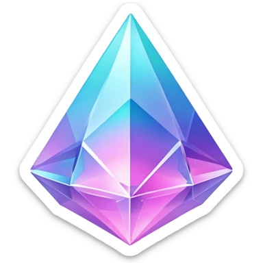 Vaporwave crystal sticker