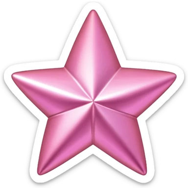a pink metallic star  sticker