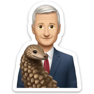 Bruno Le Maire in a pangolin disguise sticker