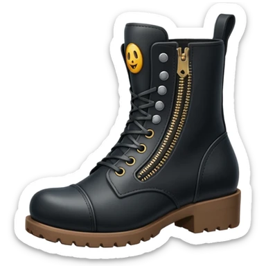 zipper boot sticker