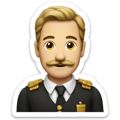 German Man with square mustache sticker