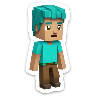 steve from minecraft  sticker