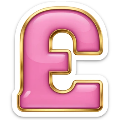 number four in pink and golden  sticker