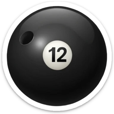 Quiero un emoji de la bola 12 del billar sticker