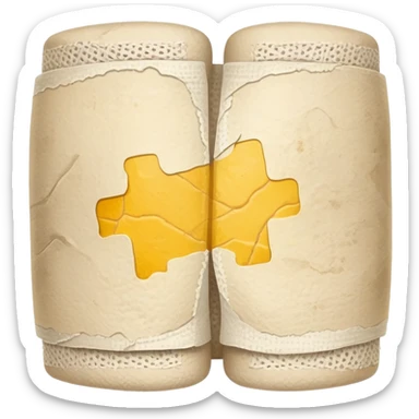 dirty bandage with visible yellow stains sticker