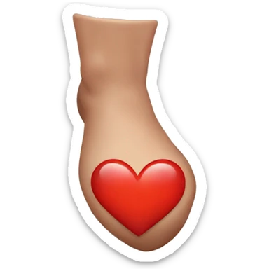 a heart with a heel sticker