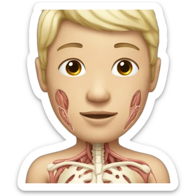 Human anatomy skin sticker