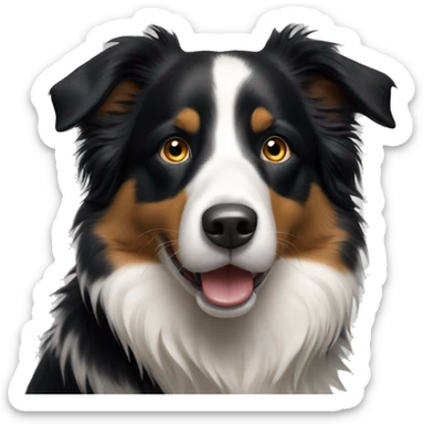 Tricolour border collie sticker