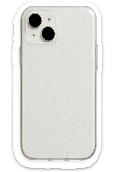 white sparkly phone case sticker