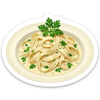 white creamy saucy fettuccine  sticker