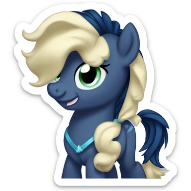 My little pony, navy blue pony, raritys son sticker