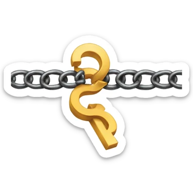 a chain breaking as a sign of freedom sticker