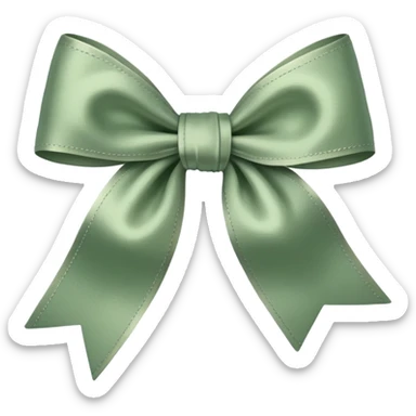 Sage green bow sticker