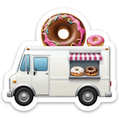 basic donut truck sticker