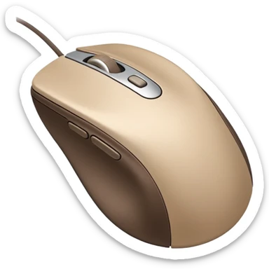 click the computer mouse with a hand sticker