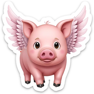 Pig with wings  sticker