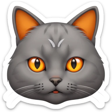 Cat looking annoyed sticker