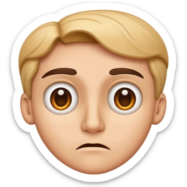 thinking face with furrowed brow and question mark sticker