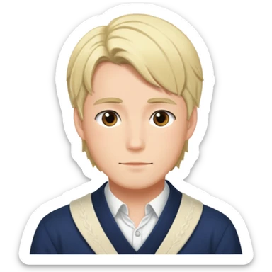 Norwegian handsome romantic shoujo anime man sticker