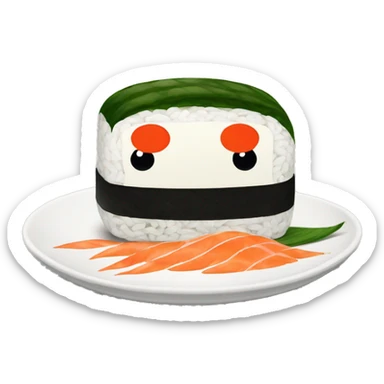 sushi on a plate sticker