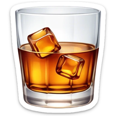 Bourbon on the rocks sticker
