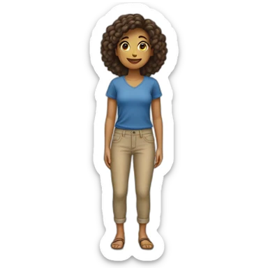 Une fille qui porte un pantalon sticker