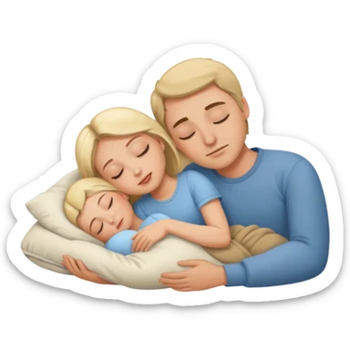 Couple sleep sticker