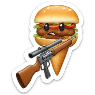 kebab with a gun sticker