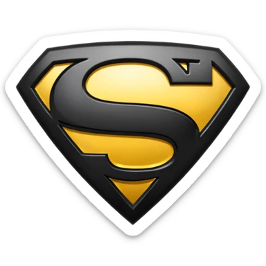 Superman Symbol Man of Steel black sticker