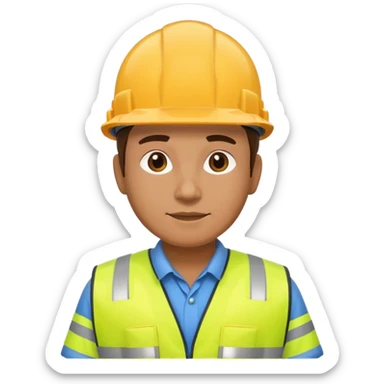 construction worker sticker