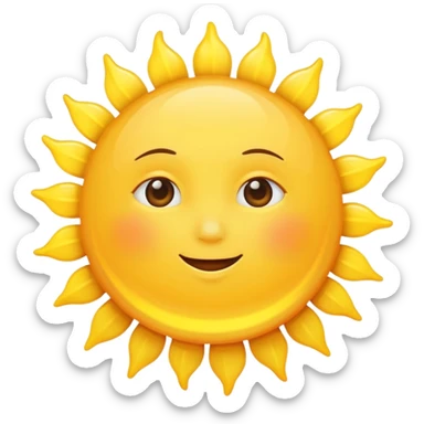 Sun in sky sticker