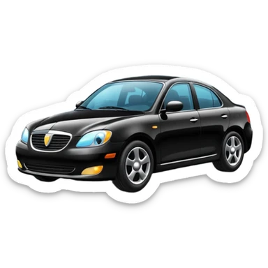 Black car escort sticker