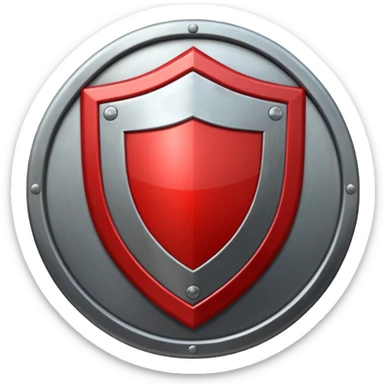 shield with a red E on it sticker