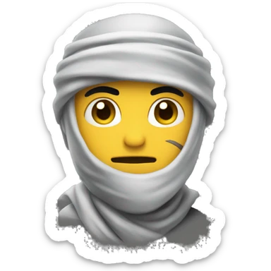 Ninja but make it look like this emoji: 🤷‍♂️ sticker