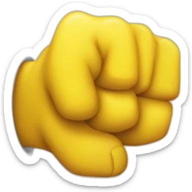 yellow emoji hand fist sticker