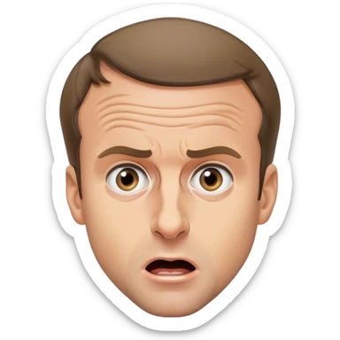 The real Emanuel Macron is in a panic sticker