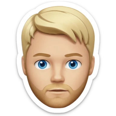Brian McFadden blonde hair, blue eyes sticker