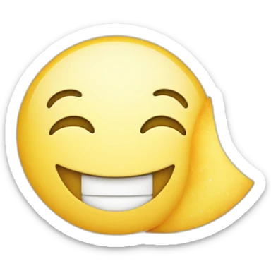 smiling half-moon sticker