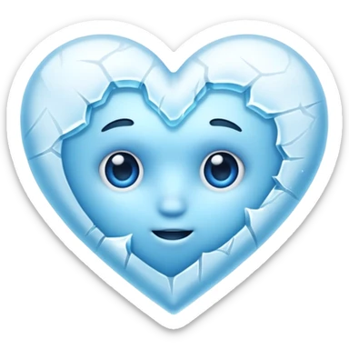 winter cold heart sticker