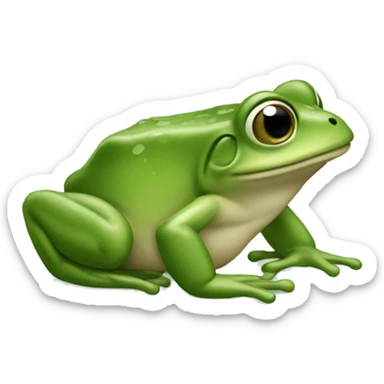 Grenouille avec cœurs  sticker
