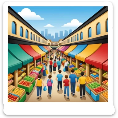 shoping market sticker