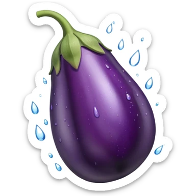 Aubergine with Water sticker