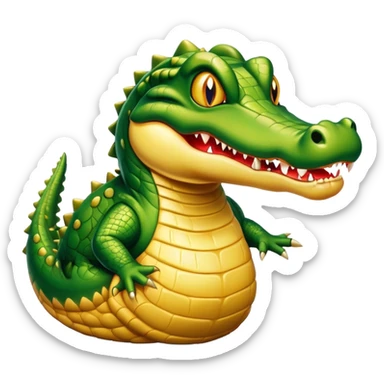 solid gold, vicious alligator, deradly sticker