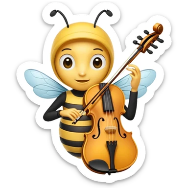 violinplayer bee sticker