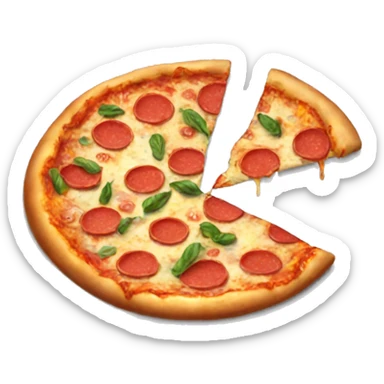 A delicious pizza emoji sticker