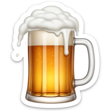 Tsingtao beer mug with foam sticker